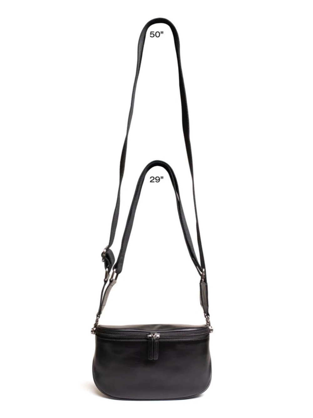 Andar The Waymaker Full Size Leather Crossbody Black Luxe Minimalist Bag - Picture 16 of 16